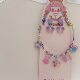 New cute colorful children's necklace ear clip suit accessories hanging ornaments
