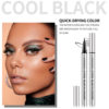 Yanqina Small Silver Tube Liquid Eyeliner Pen Non-Smudge Waterproof and Sweat-Proof Ultra-Fine Novice Eyeliner Gel Pen
