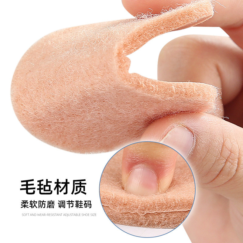 Felt Forefoot Pad High Heels Soft Wear-resistant Anti-drop Heel Paste Self-adhesive Shock Absorbing Code Half Size Heel Pad