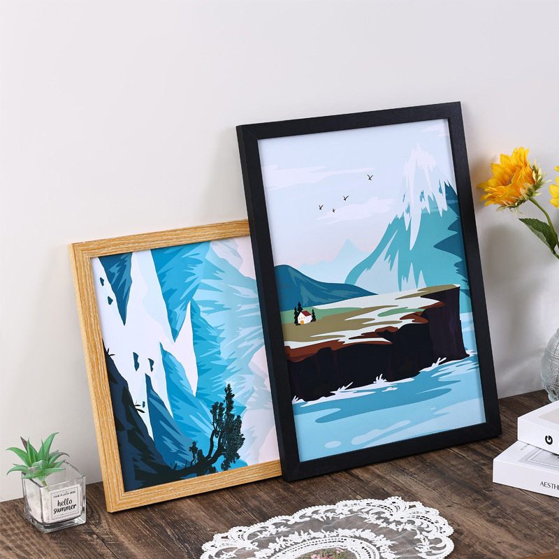 Casual Handmade Wooden Photo Frame Table Wholesale 16inch Oil Painting Poster Kidsren's Puzzle Wall Hanging Picture Frame Empty Frame