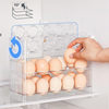 Automatic Flip Egg Storage Box Refrigerator Side Door Storage Rack Kitchen Egg Tray Storage Timing Egg Box