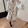 suit Women Autumn and Winter New Korean Fashion Lapel Sweater Cardigan Women's High Waist Slimming Wide Leg Shorts Two-piece Set