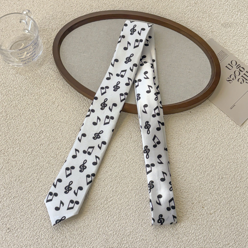 黒音符白ネクタイ - 約155cm