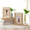 Photo frame table creative 5/67 inch hydroponic plant iron picture frame photo solid wood wall non-perforated photo wall