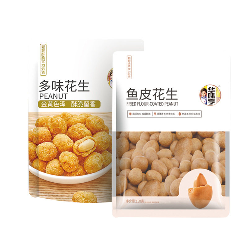 Huaweiheng fish skin peanut 208g peanut spiced rice dish dried fruit leisure nut snacks wholesale