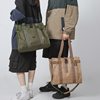 New ins trendy cool large capacity Oxford cloth tote bag men's fashion solid color shoulder bag women's travel bag