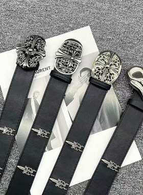 针扣皮带朋克藤蔓铆钉