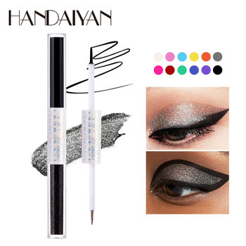 Han Daiyan handaiyan cross-border explosions double eyeliner Thin shiny color eyeliner fountain pen Eyeliner Liquid