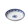 Melamine blue and white round deep plate shallow plate Hotel Hotel commercial imitation porcelain plastic plate stir-fry plate lotus plate