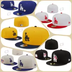 Embroidered Baseball Cap Los Angeles Dodgers Fan Cap Unisex Trendy Personalized Non-Adjustable Sunshade Cap