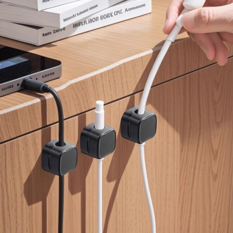 Magnetic Solver Household Simple Winding Self-adhesive Data Cable Storage Solver Desktop Mouse Cable Fixing Buckle