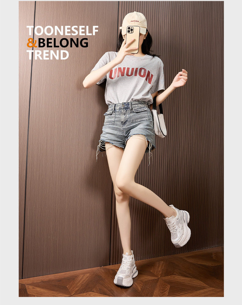 Dép sandal nữ quai chữ V đơn giản, đế bệt, thoáng khí mùa hè — Trắng, Bạc chi tiết 13