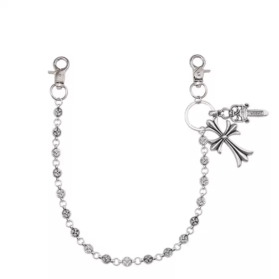Europe and the United States cross-border jewelry personality street hip-hop jeans hanging chain men and women punk sword cross pants chain accessories