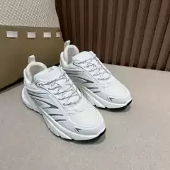 Dior B442024 Leather and Mesh Breathable Low-Top Lace-Up Height-Increasing Casual Shoes for Men and Women, Trendy and Breathable