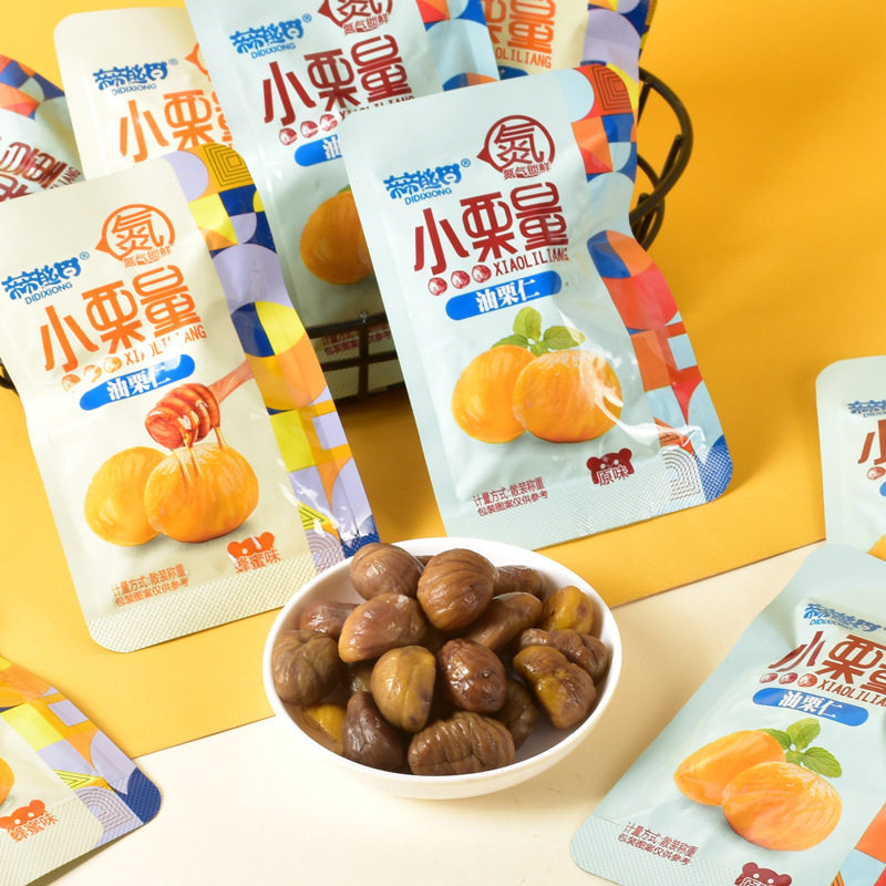 Cooked Chestnut Kernel Instant Peel Chestnut Kernel Oil Chestnut Kernel Small Package Nuts Snacks Snacks Dried Fruit Snacks