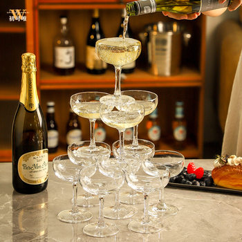Champagne Tower Glasses, Wedding Stacking Glasses, Wedding Opening Atmosphere Tall Glasses, Hotel Banquet Creative Wine Glasses
