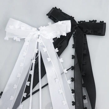 Factory Direct sale Valentine's Day transparent lace edge transparent ribbon gift flower packaging love ribbon bow