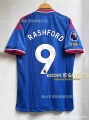 2627 manchester united away custom #9 player jersey + league captain's armband