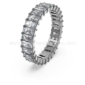 Square row diamond white gold gray diamond ring no. 6