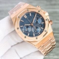 Rose gold steel blue plate