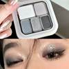 New Product Dianmu Five-Color Eye Shadow Palette Pink Brown Earth Color Cement Smoky Pearlescent Eye Shadow Female Student Portable Eye Shadow Palette