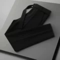 Black ice silk thin belt