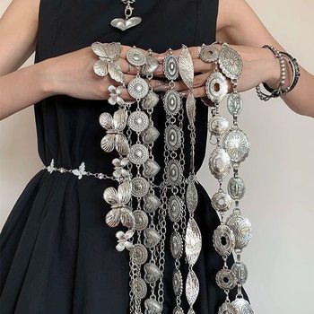 New European and American Retro Metal Waist Chain Women's Waist Chain Fashion Accessories Butterfly Chain Versatile Belt Jewelry