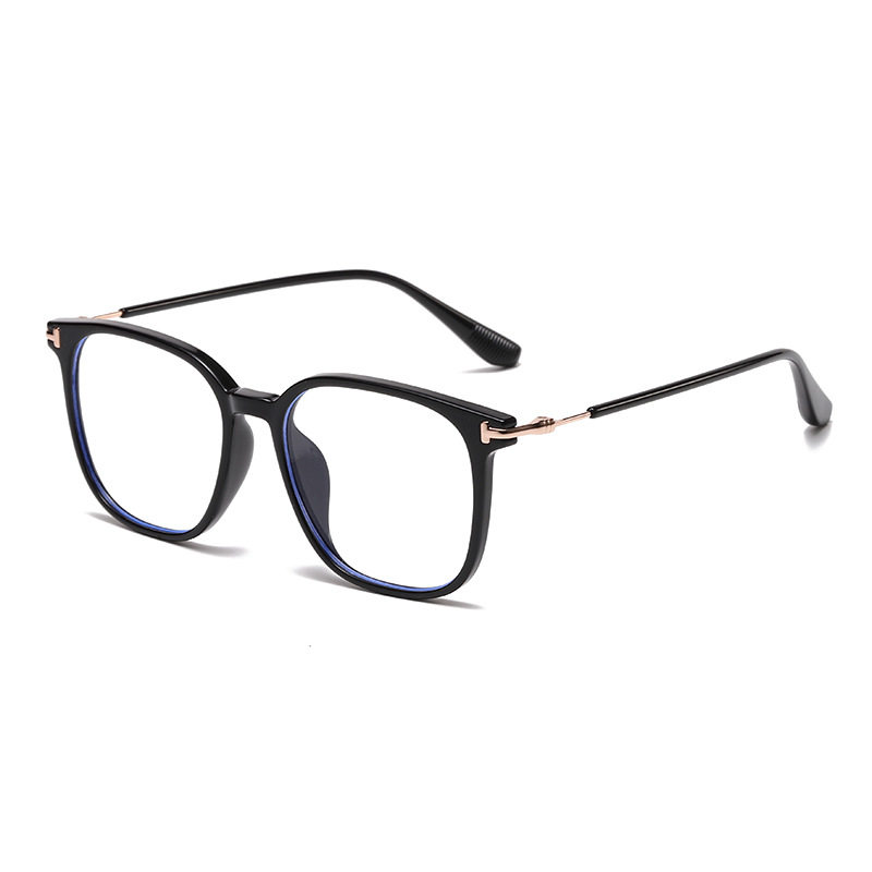 TR90 Glasses Frame Fashionable Plain Glasses Frame Korean Style Flat Glasses Retro Instagram Anti-Blue Glasses Women's 01283 Glasses