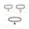 Cross-border fishing line elastic collar pendant star cross five-pointed star clavicle necklace necklace tattoo collar wholesale