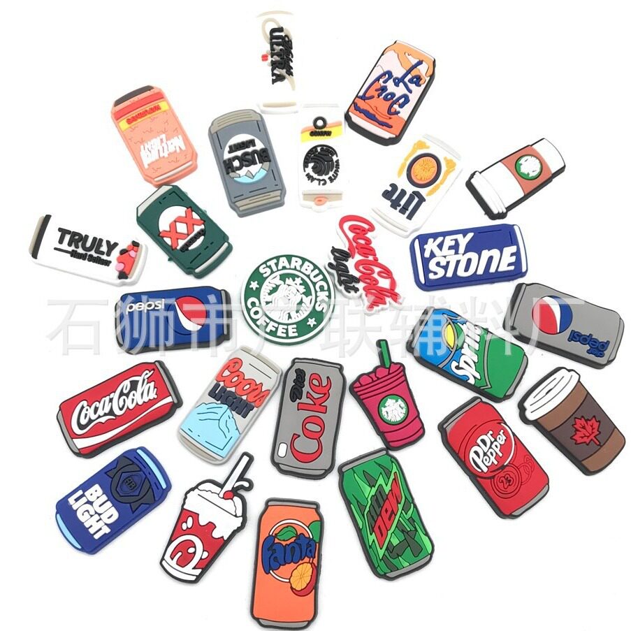 [Beverage soda series] Cola hole shoes plastic patch shoes flower shoe buckle cross-border Amazon AliExpress