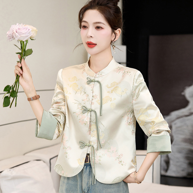 (Mới) Mã A1743 Giá 1680K: Áo Khoác Nữ Wotdyi Hàng Mùa Xuân Thu Đông Phục Cổ Cổ Điển Thêu Họa Tiết Hoa Thời Trang Nữ Chất Liệu G05 Sản Phẩm Mới, (Miễn Phí Vận Chuyển Toàn Quốc).