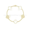White shell diamond bracelet