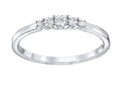 Five diamond white gold ring no. 6