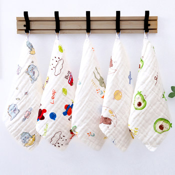 Baby Cotton Gauze Slippery Towel for Face Washing Soft Small Square Towel Sweat Towel Children Baby Products