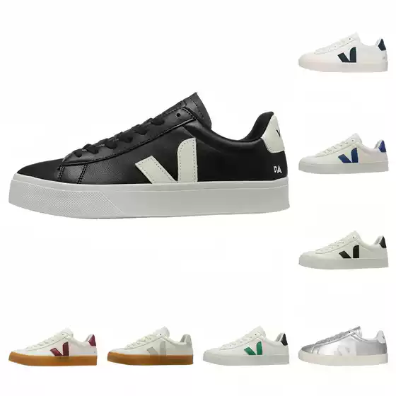 Cross-Border Export French V-Shaped White Shoes Campo Series Casual and Versatile Men's and Women's Couple's Student Leather Sneakers