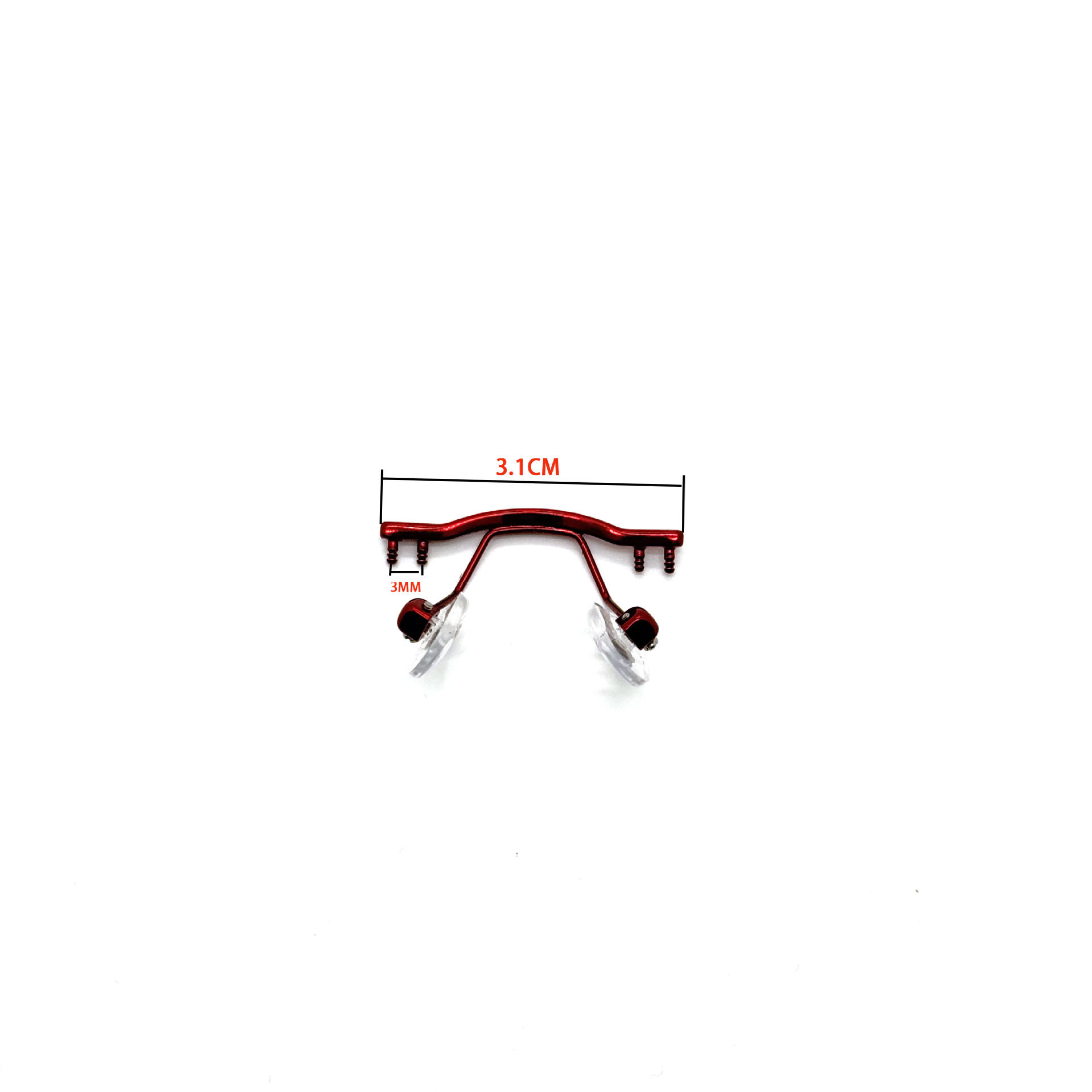 Frameless Nose Bridge Hanging Support, Frameless Cut-Edge Glasses Bracket, Eight-Hole Nose Bridge, Cross-Beam Nose Frame Accessories Repair