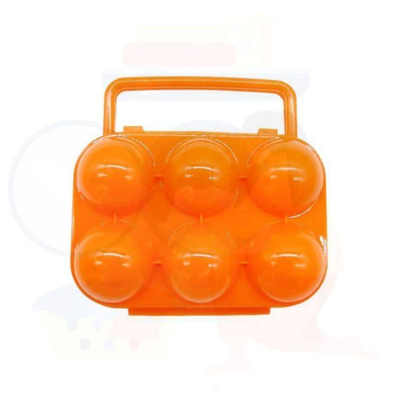 Outdoor Egg Box Picnic Portable Plastic 6-Compartment Egg Box Duck Egg Packaging Portable Shock-Proof Egg Tray