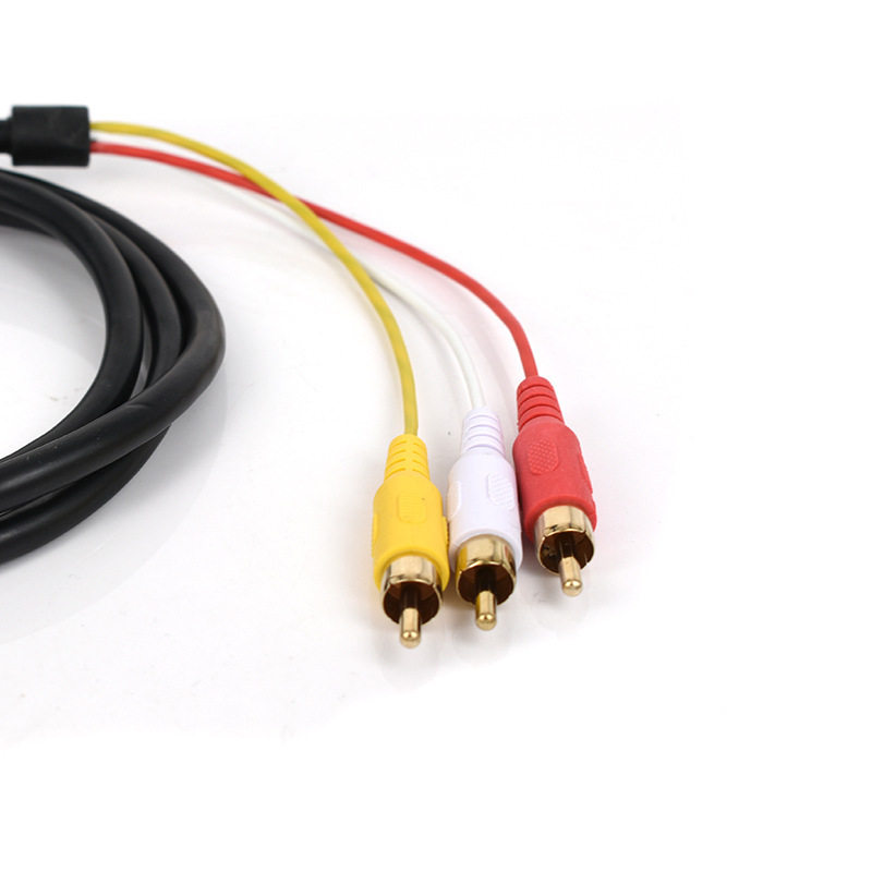 HDMI to AV HDMI to 3RCA Red Yellow White Color Difference Cable Audio Video Cable HDMI TO 3RCA