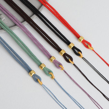 Jade gold pendant necklace lanyard diy hand-woven boutique Wenwan rope adjustable factory direct supply wholesale