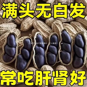 Yunnan Selenium-Rich Shelled Black-Skinned Black Peanuts Flagship Store Healthy Shelled Raw Peanuts for Pregnant Women's Spleen and Stomach Healthy Snacks