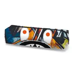 Cross-Border Shark Cartoon Polyester Full-Print Pencil Case Portable Simple Stationery Box Custom Pencil Case Factory Wholesale