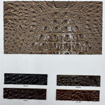 High-Gloss Crystal Convex Crocodile Head Pattern Shoe Material Handbag Bag Stationery Hat Belt Furniture Craft Gift Box Decorative Fabric