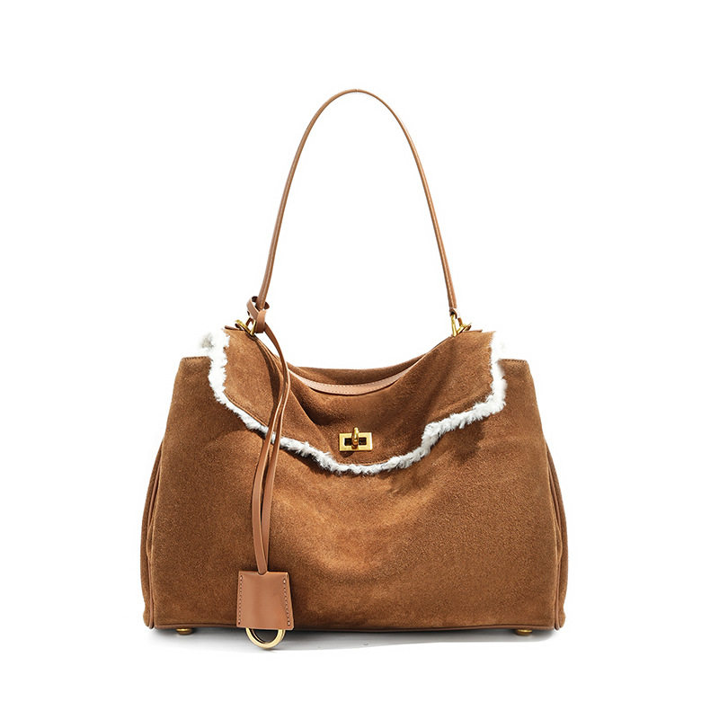 Caramel Large (da lộn nubuck và len cừu)
