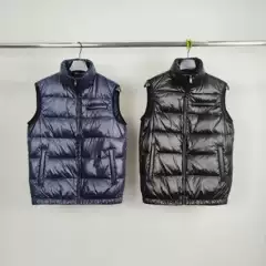 Minimalist Basic down Jacket Vest with Original Logo by P Brand, Featuring a Minimalist Iron Triangle Logo, 90% White Duck Down, Unisex