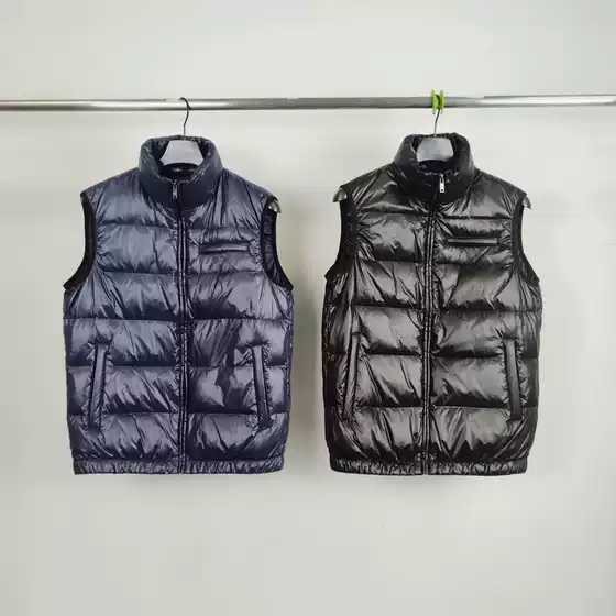 Minimalist Basic down Jacket Vest with Original Logo by P Brand, Featuring a Minimalist Iron Triangle Logo, 90% White Duck Down, Unisex