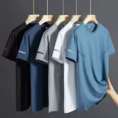 Diyu Shenlong Short-Sleeved T-Shirt Men's Summer Round-Neck Quick-Drying Couple's Elastic Lightweight Breathable Sports Running Casual Wear