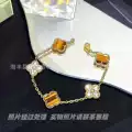 [with diamond 3+2] rose gold tiger eye stone