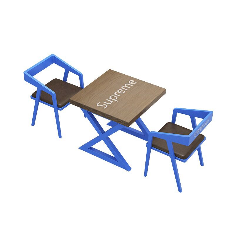 工业风实木餐桌简约咖啡厅奶茶店桌椅组合酒吧办公室会议桌长条桌