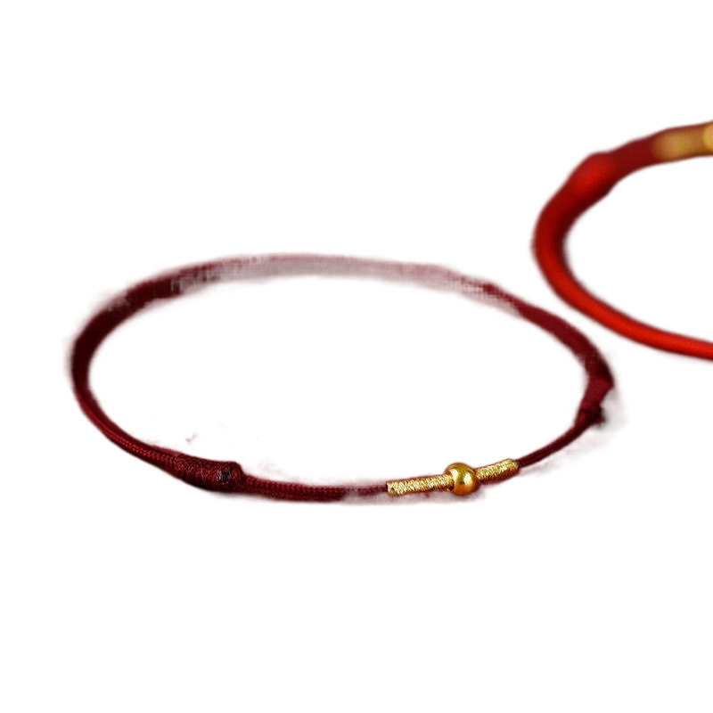 Benmingnian Couple Red Rope Anchor Female Male Transfer Bead Bracelet Simple Summer Hand Thin Foot Rope Jewelry Girlfriend Gift