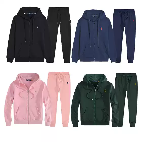 Ralph Pants Rl Cross-Border Spring and Autumn Hooded Cardigan Men's and Women's Suit Zipper Embroidered Pony Jacket Cardigan Sweatshirt